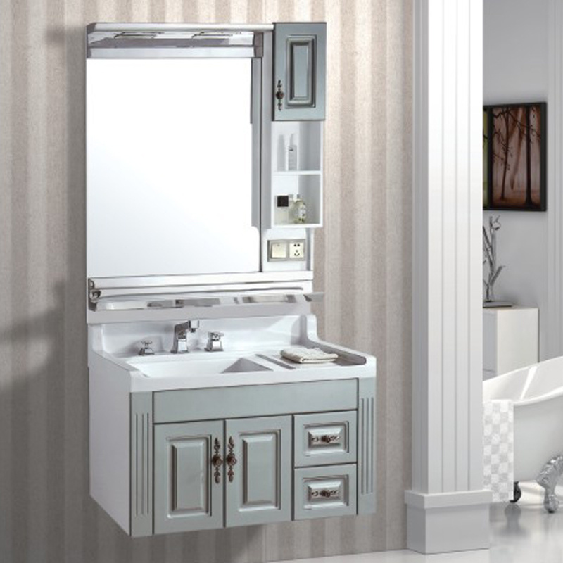 PVC Ivory Bathroom Vanity Box with Drawer