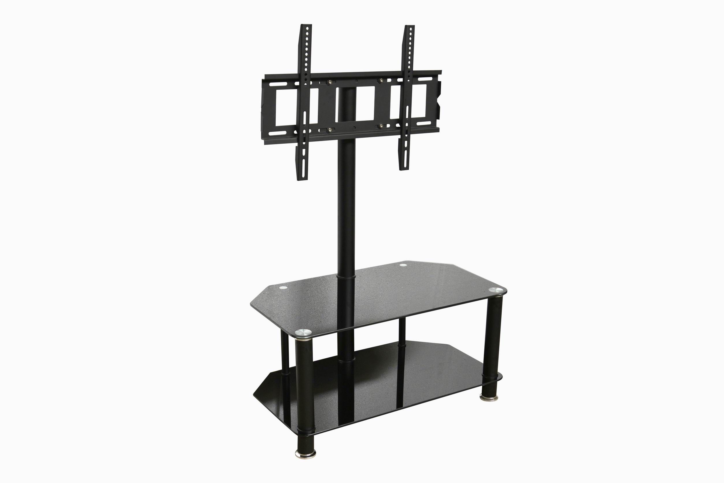 Metal Frame and Glass TV Stand