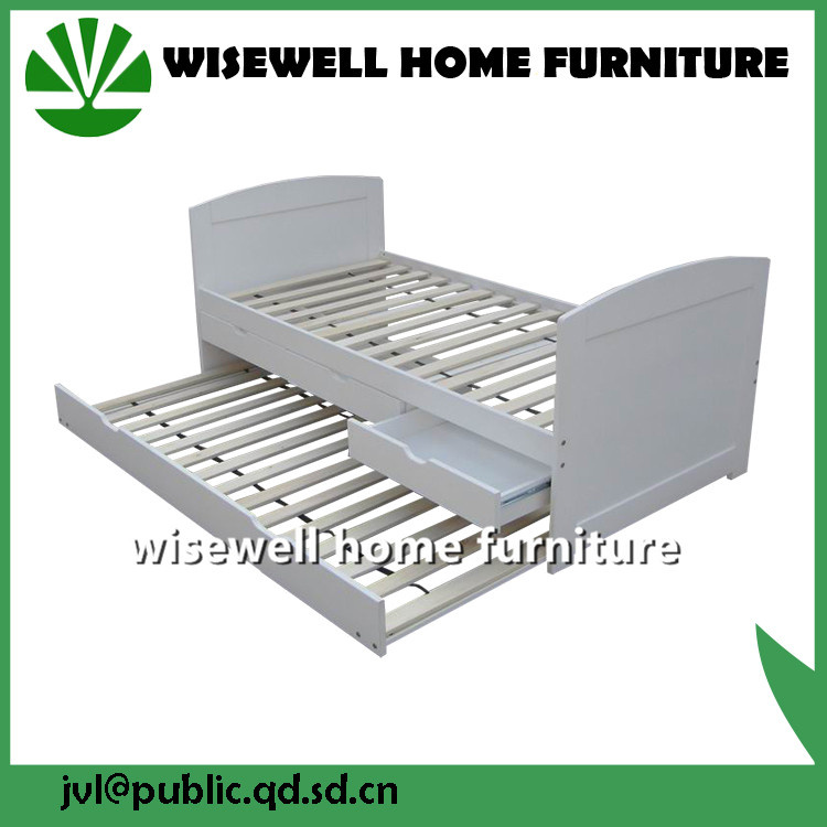 Pine Wood Bed Furniture with Drawer and Underbed (WJZ-B24)