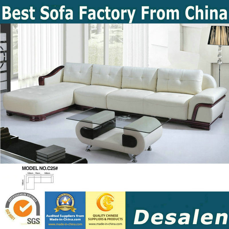 L Shape Hotel Lobby Furniture Leather Sofa (C25)