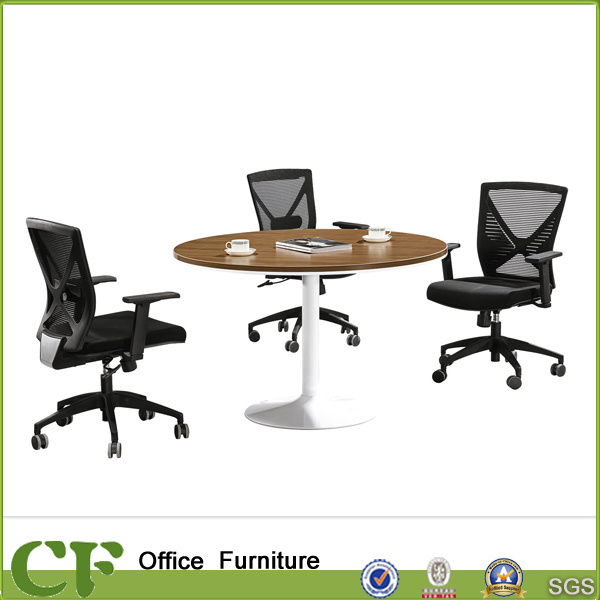 New Modern 1200mm Metal Leg Melamine Office Round Meeting Table