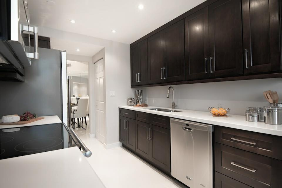 Shaker Espresso Kitchen Cabinets Solid Wood Factory Directly