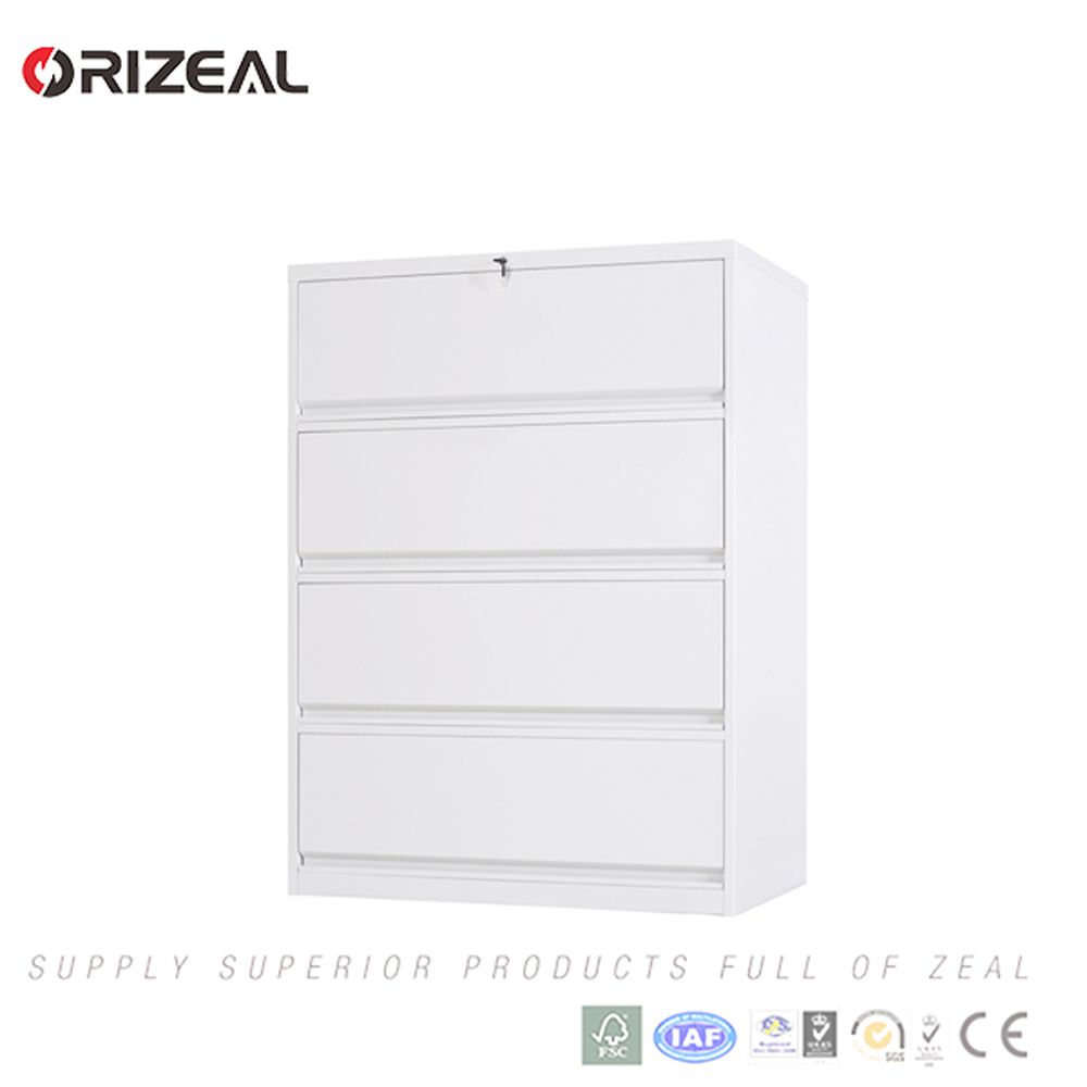 Orizeal 4 Drawer Vertical Lateral Filing Cabinet with Anti Titled Lock (OZ-OSC016)