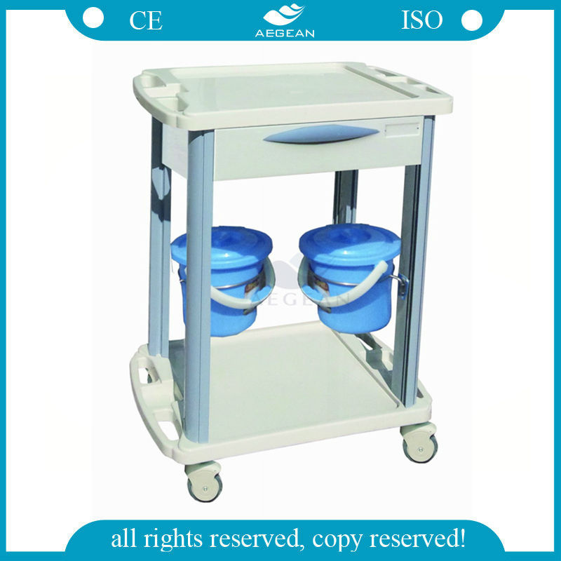 AG-CT001b3 with Two Buckets ABS Hospital Therapy Trolley