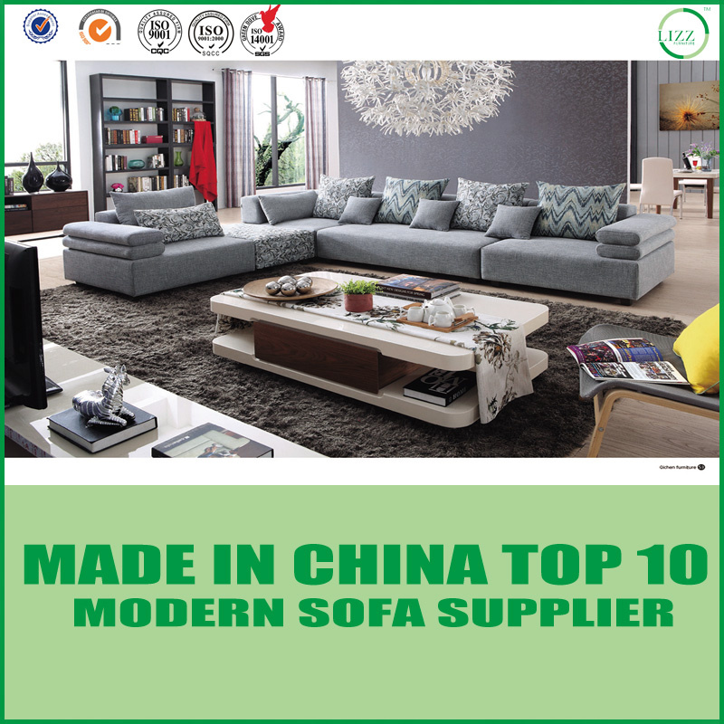 Home Furniture Leisure Large Size Corner Fabric Sofa
