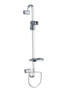 Shower Sliding Bar with Shelf and Towel Ring