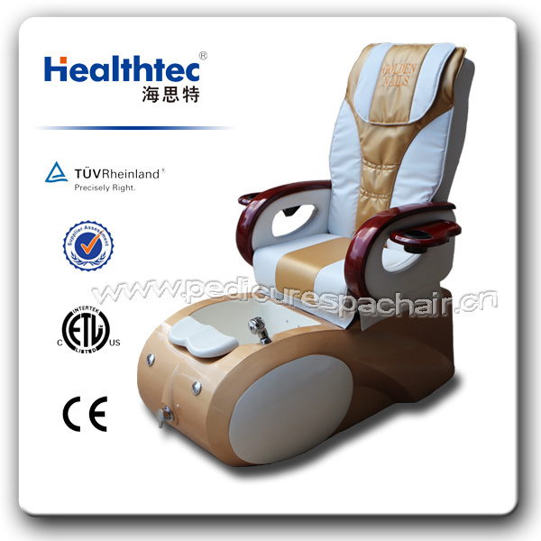 Golden Queen Size Leather Pedicure Chair (A303-33)
