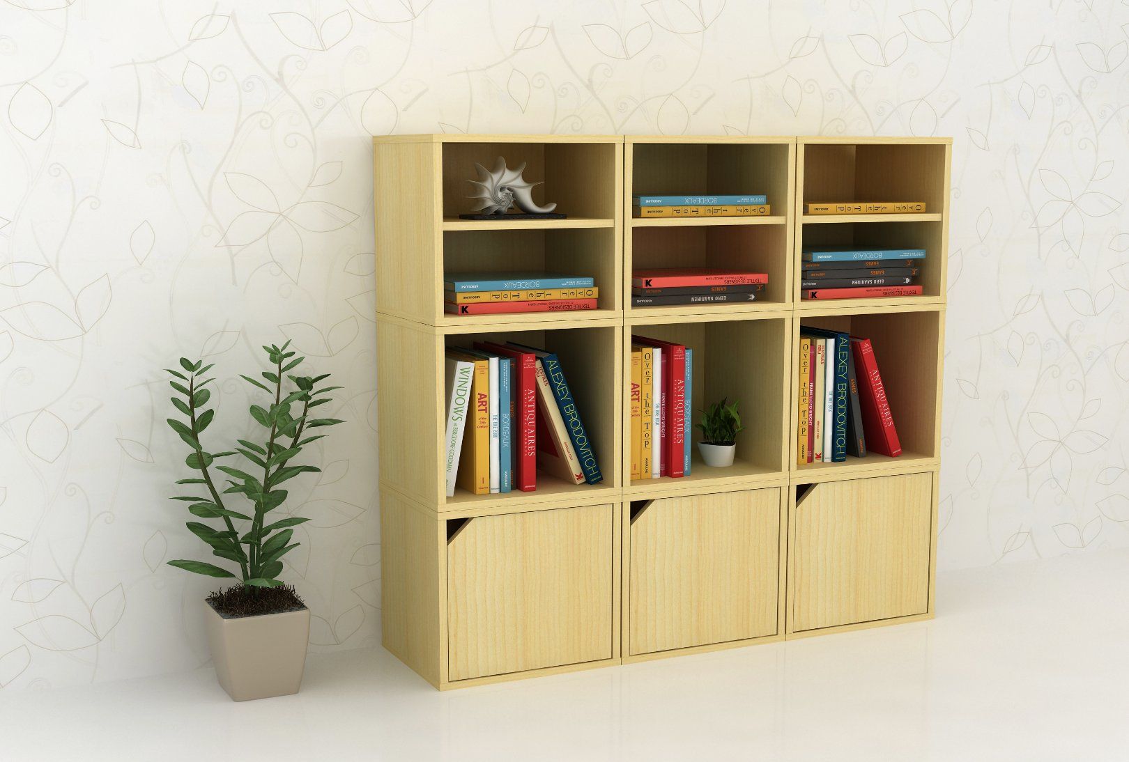 Wooden Bookcase Living Room Furniture Modren Bookshelf for Home