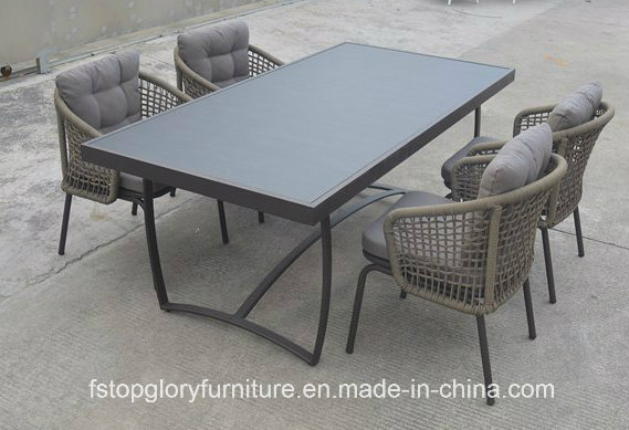 2018 New Design Belt Woven Outdoor Dining Table Chair Set (TG-S200)