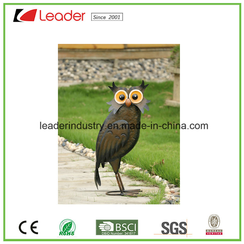 Decorative Garden Metal Owl Figurines for Lawn Decoration