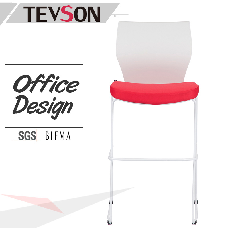 Unique and Modern Plastic Back Long Legs Bar Chair Bar Stool