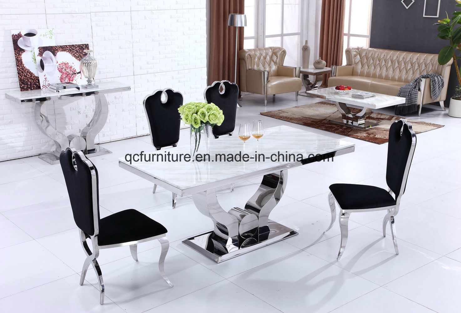 New Model Marble Rectangle Dining Table