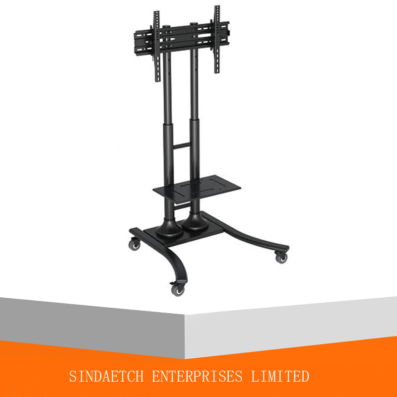 Heavy Duty TV Mount Cart with Camera Tray and DVD Shelf