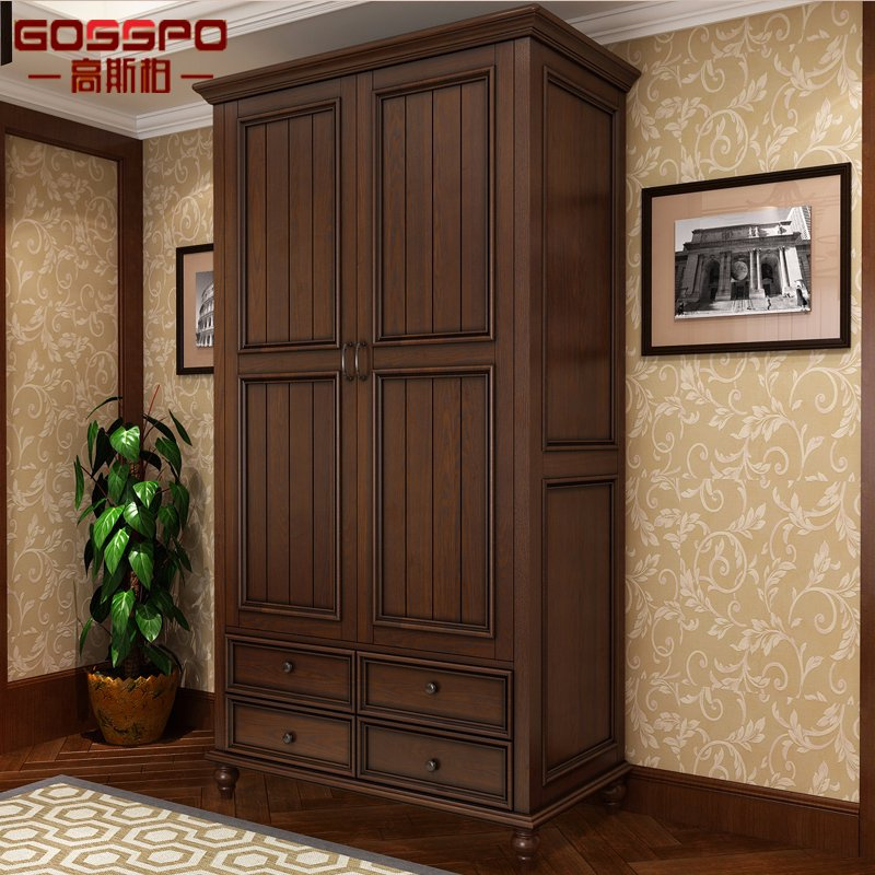 American Hot Sale 2 Door Bedroom Children Wood Wardrobe (GSP17-012)