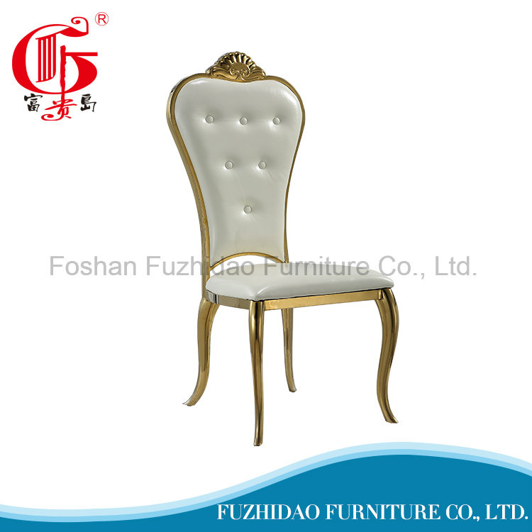 Best Price Stainless Steel White Leather Banquet Chair