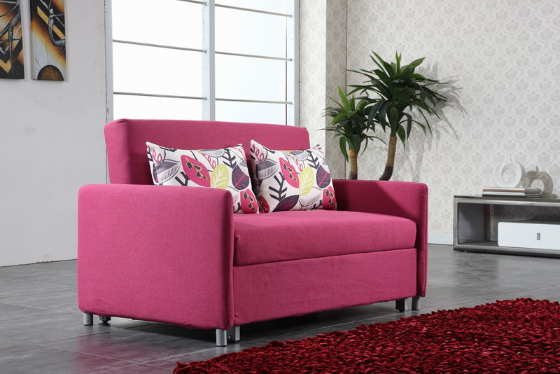 Living Room Leisure Fabric Three Folded Sofa Bed