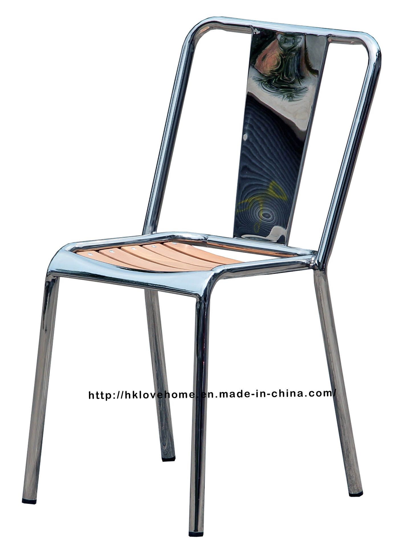 Industrial Stainless Steel Dining Restaurant Coffee T4 Wooden Tolix Chair
