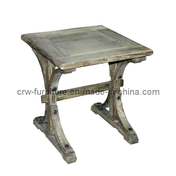 Living Room Vintage Recycled Wood Elm Side Table (AF-117)