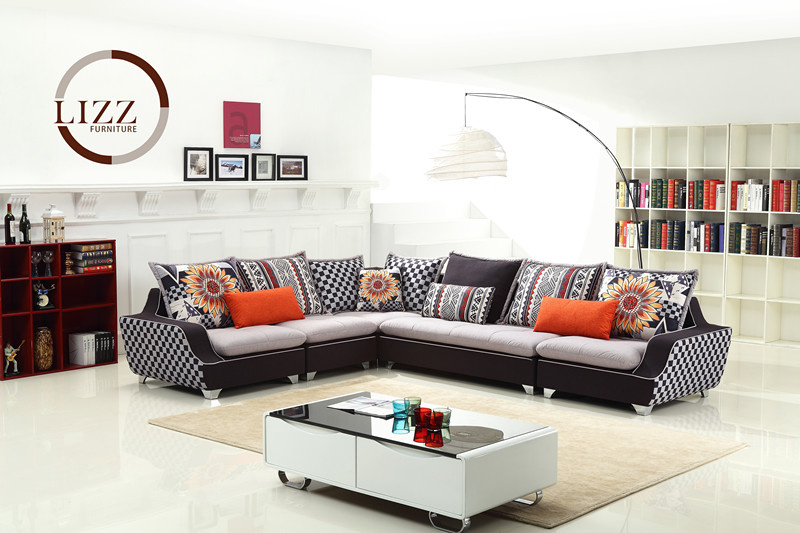 U. K. Home Furniture Fabric Sectional Sofa
