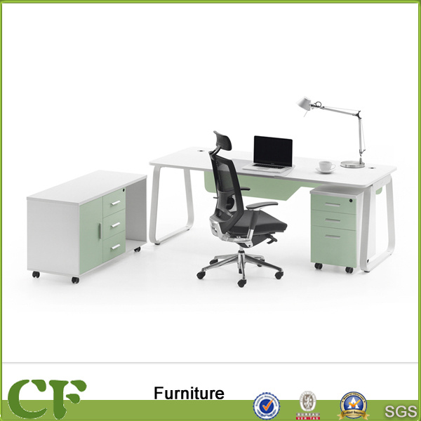 Modern Office Executive CEO Desk with Powder Coating Leg