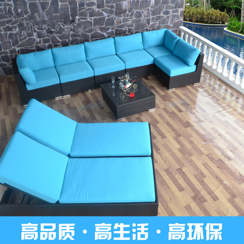 Circular Outdoor Sofa Garden Sofa Wicker Furniture Rattan Sofa (S238)