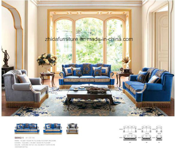 Sectional Fabric Sofa for Home Use or Hotel Furniture