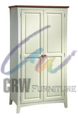 White Body Oak Modern Top Home Furniture Wardrobe (Bali-08)