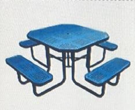 46-Inch Octagonal Metal Picnic Table