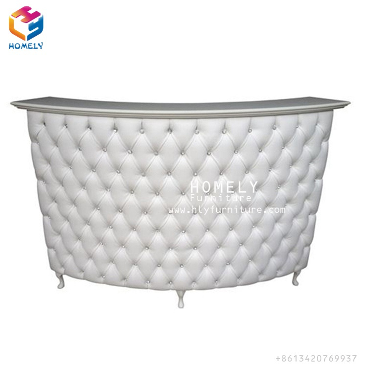Modern Salon Office Reception Desk Design Curved Salon Counter Table