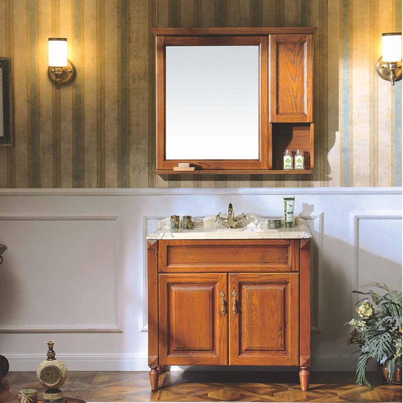Cheap Price Contemporary Bathroom Cabinet Vanity and Sink (GSP14-039)