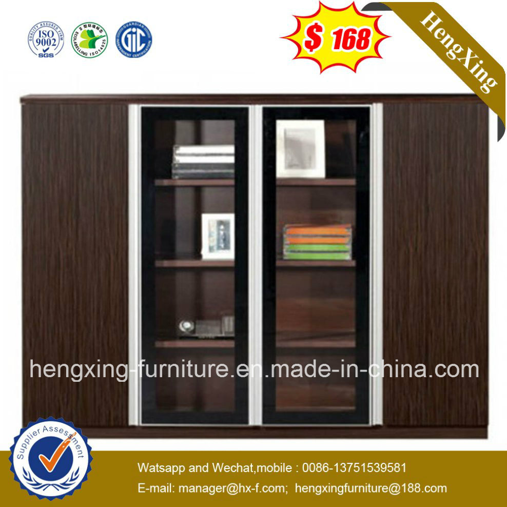 Modern Office Furniture Black MDF 4 Doors Storage File Cabinet (HX-4FL073)
