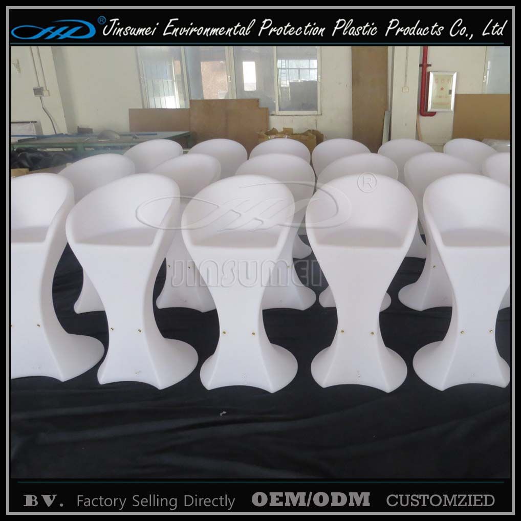 LED Round Plastic Colour Change Bar Chairs