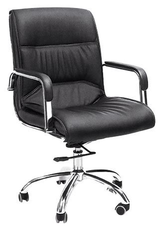 Middle Back Swivel Leather Meeting Office Chair (HF-BLB53)