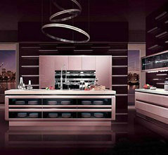 High Gloss Kitchen Furniture with Granite Countertop
