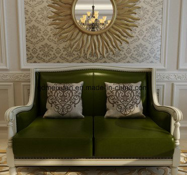 American Retro Leather Sofa Combination Ou Completely Real Wood Oil Wax Leather Sofa (M-X3782)