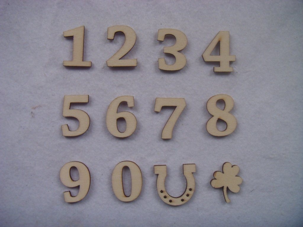 Wood Numbers 0-9 Craft Creative Hobby