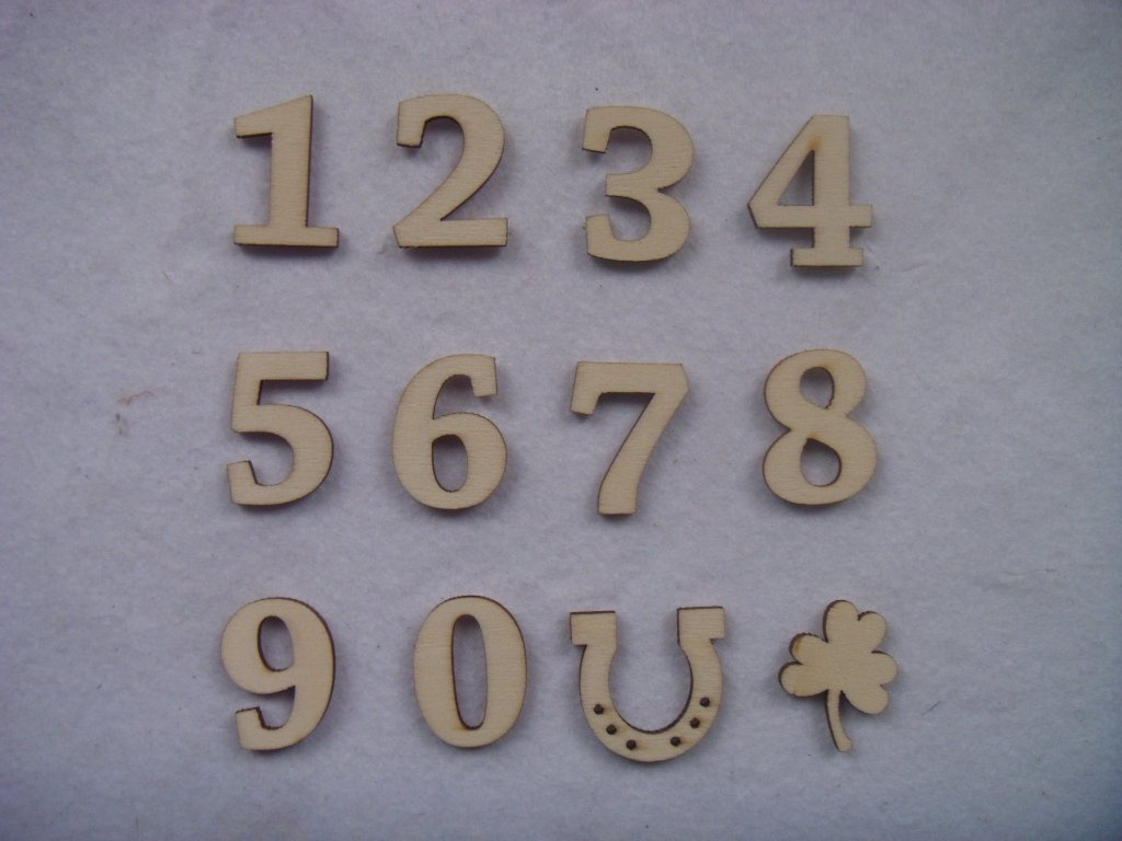 Wood Numbers 0-9 Craft Creative Hobby