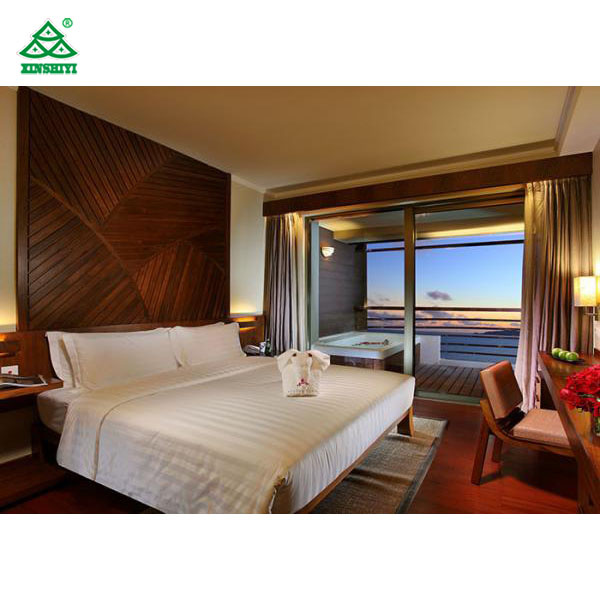 Luxury Island Resorts Hotel Room Furniture Teak Wood Finished Warm Color