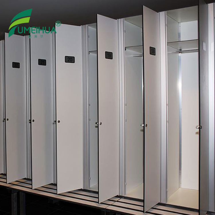 Snow White Durable Changing Room Cabinet with Bench