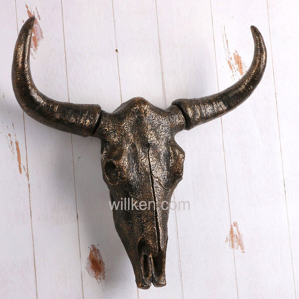 Home/Garden Wall Decoration Resin Buffalo Skull Head Statue