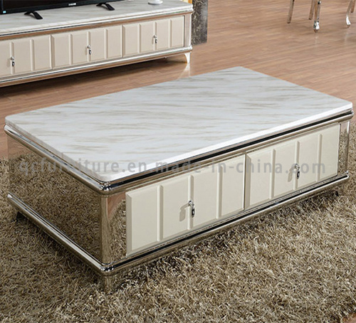2016 Newest Modern Wooden Frame Glass Coffee Table