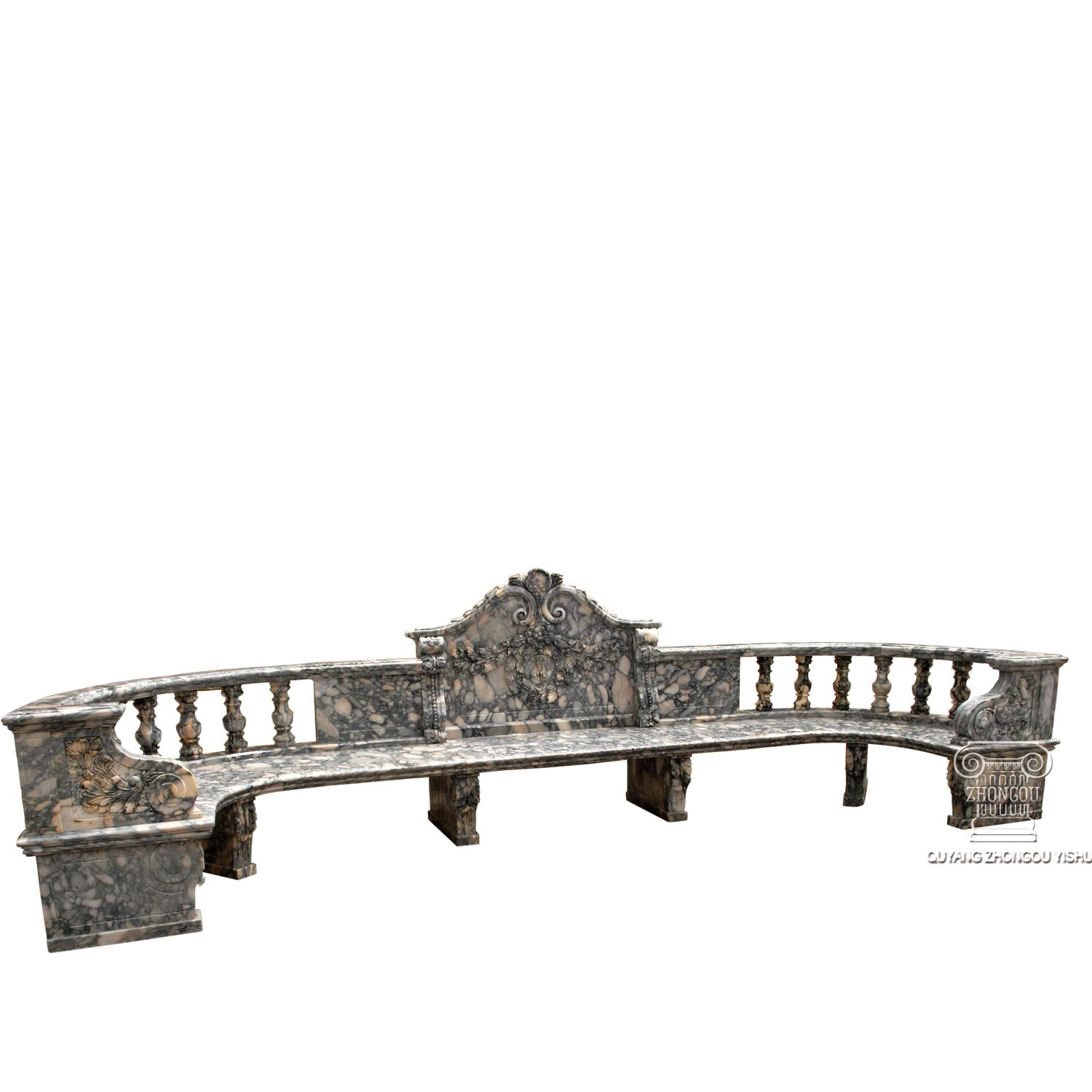 Large Garden Marble Bench Ge797