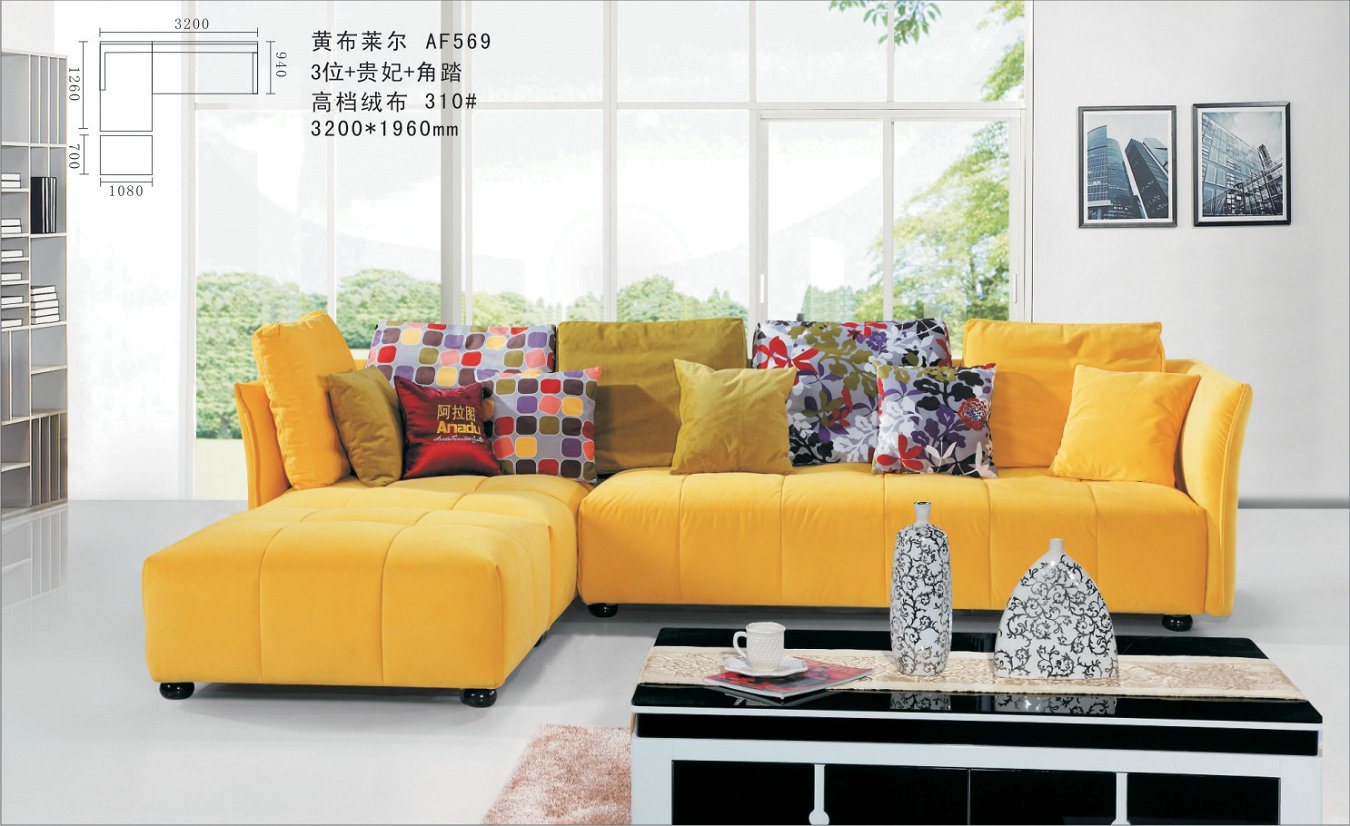 2015 Foshan Modern Fabric Corner Sofa