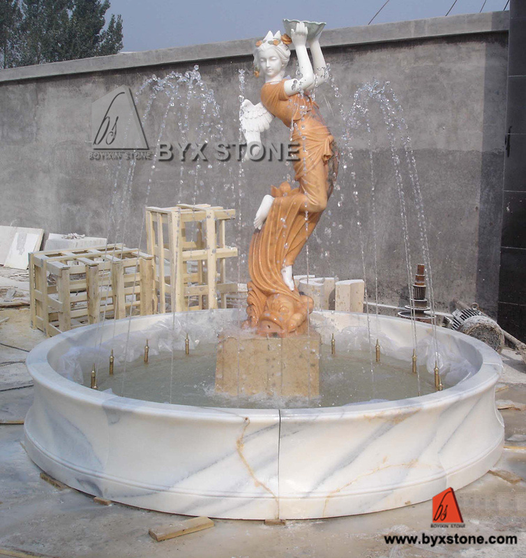 Granite / Marble Stone Sculpture Water Garden Fountain for Decoration