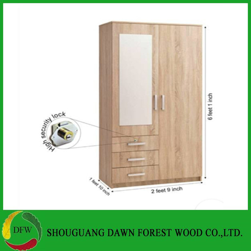 African Style E2 Bedroom Furniture Wardrobe with Mirror
