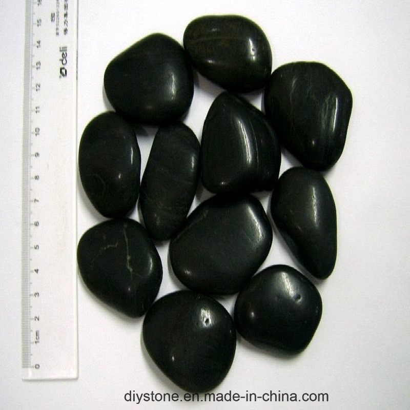 Top High Quality Black Polished Pebbles for Decoration