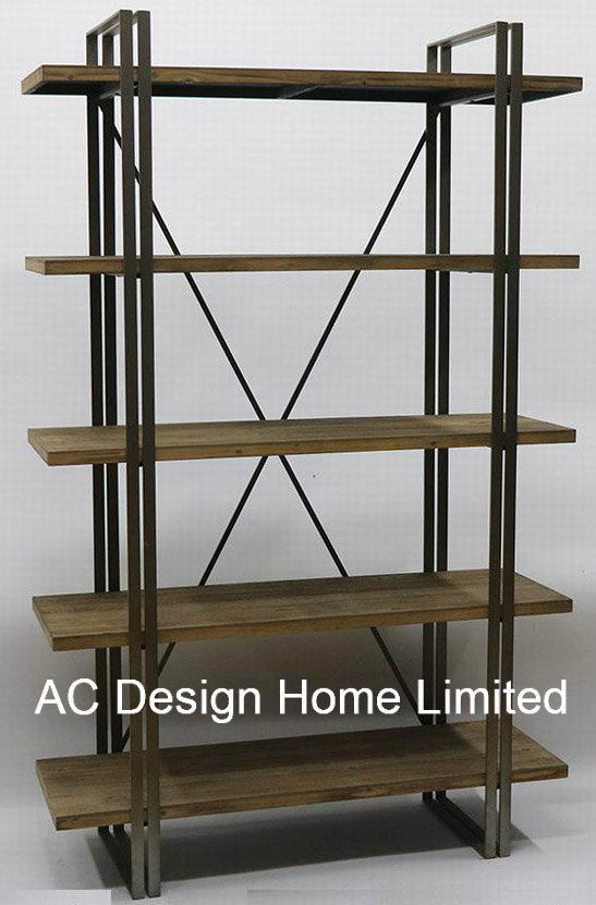 5 Tier Antique Vintage Decoration Wooden/Metal Showroom Display Shelf