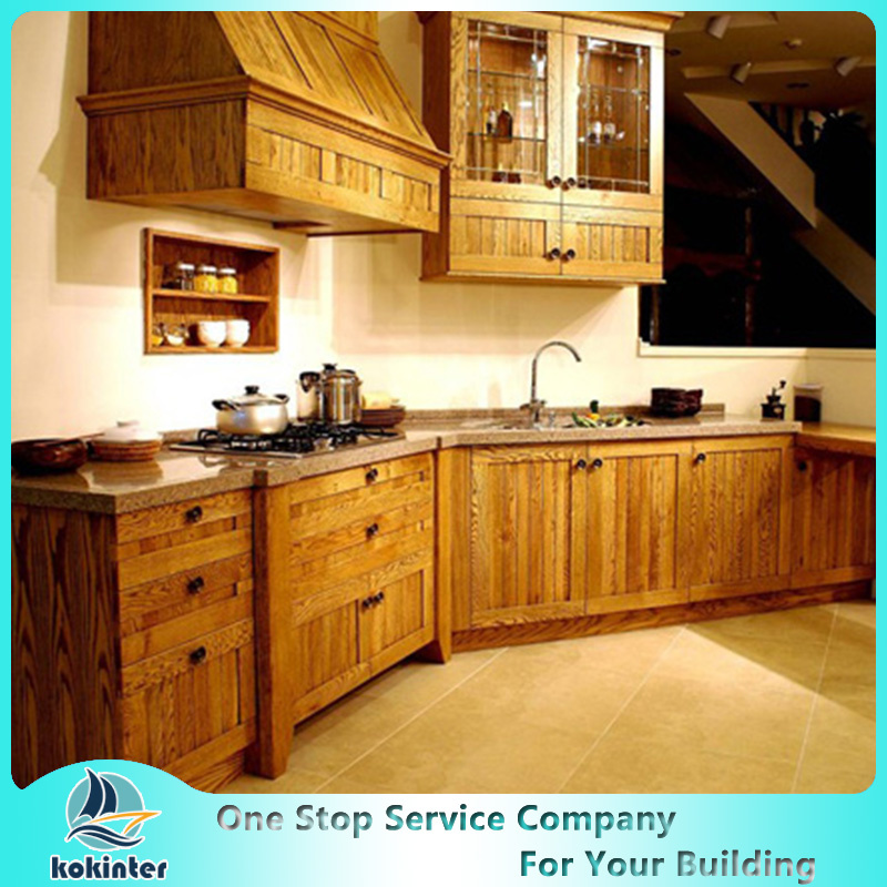 New Design China Soild Wood Kitchen Cabinet Seven Modern