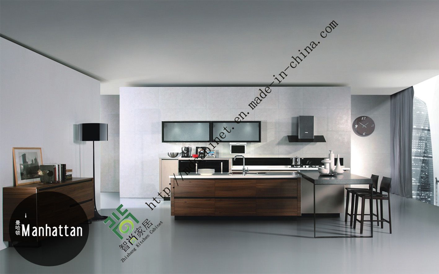 Custom Kitchen Furniture UV Kitchen Cabinets (ZS-131)