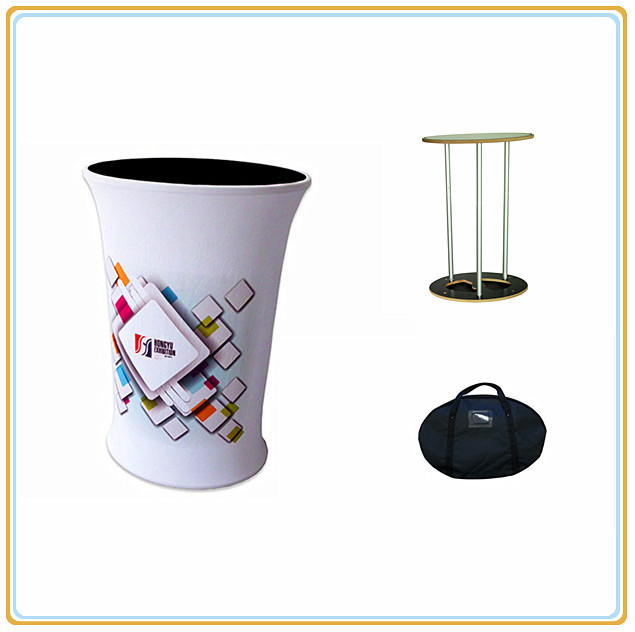 Oval Tension Fabric Counter with Stretchy Graphic